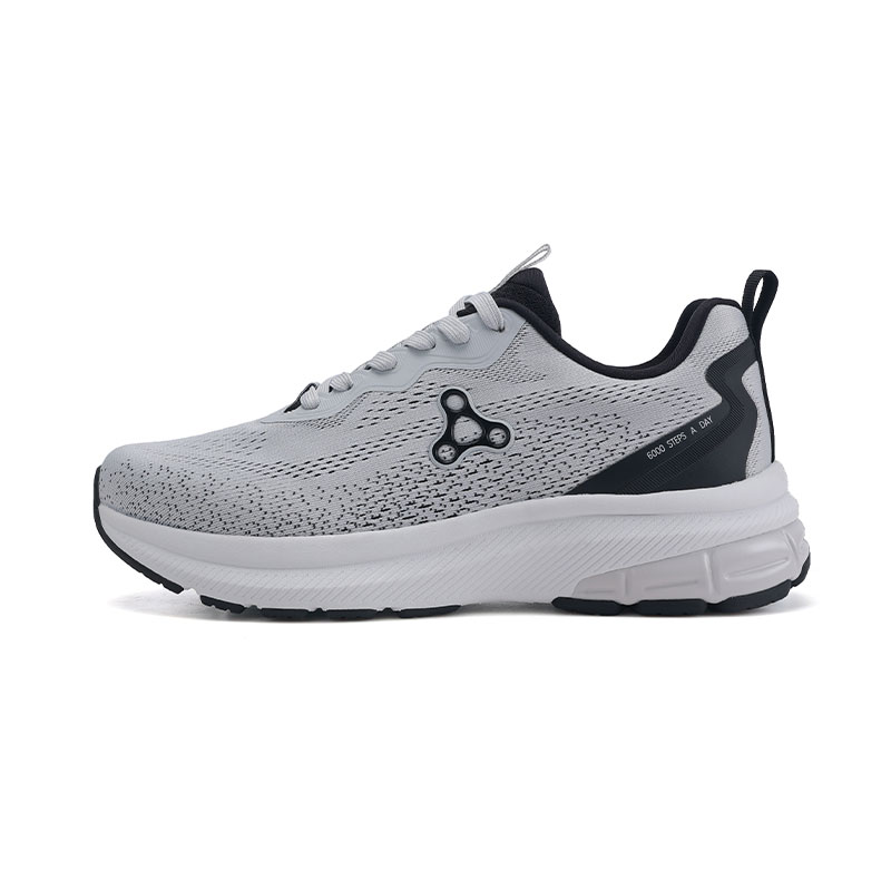 足行健按摩鞋新款飞织网面透气吸震减震双鞋垫款-挥洒自如 单位：双 灰黑 41