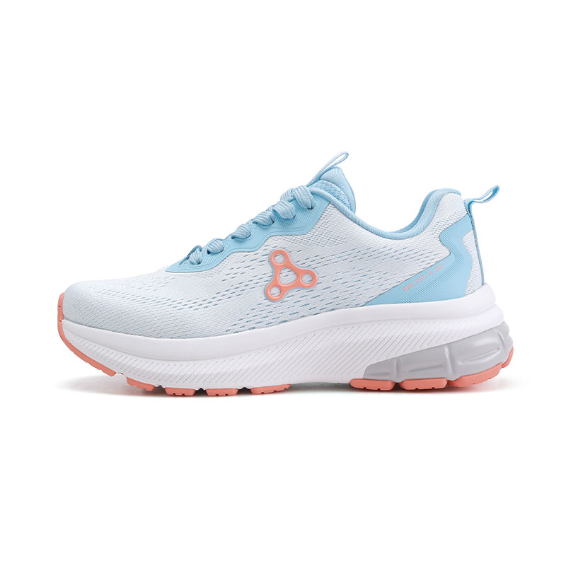 足行健按摩鞋新款飞织网面透气吸震减震双鞋垫款-挥洒自如 单位：双 白/浅蓝 39