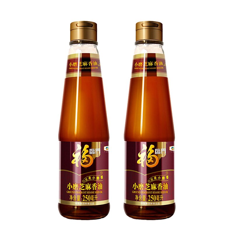 福临门一级小磨香油250ml*2瓶/组 混色