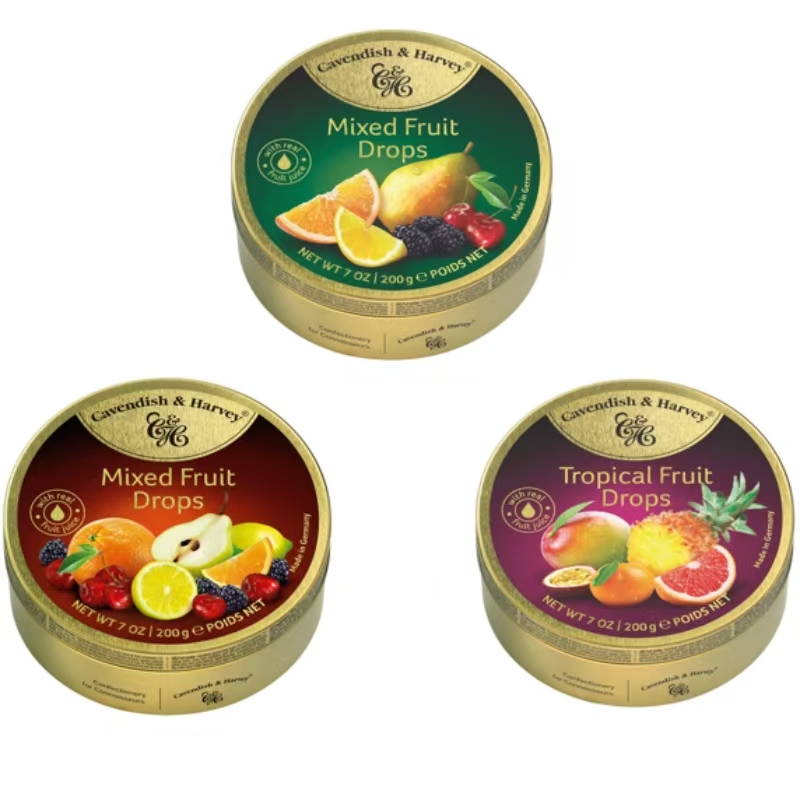 嘉云混合水果味糖*1+热带杂果味糖*1+四季水果味糖*1 3盒装 玫瑰金