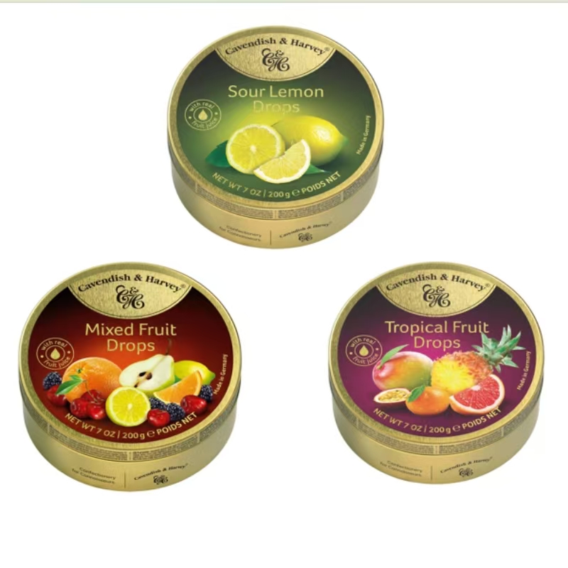 嘉云混合水果味糖*1+嘉云热带杂果味糖*1+嘉云酸柠檬味糖*1 3盒装 玫瑰金