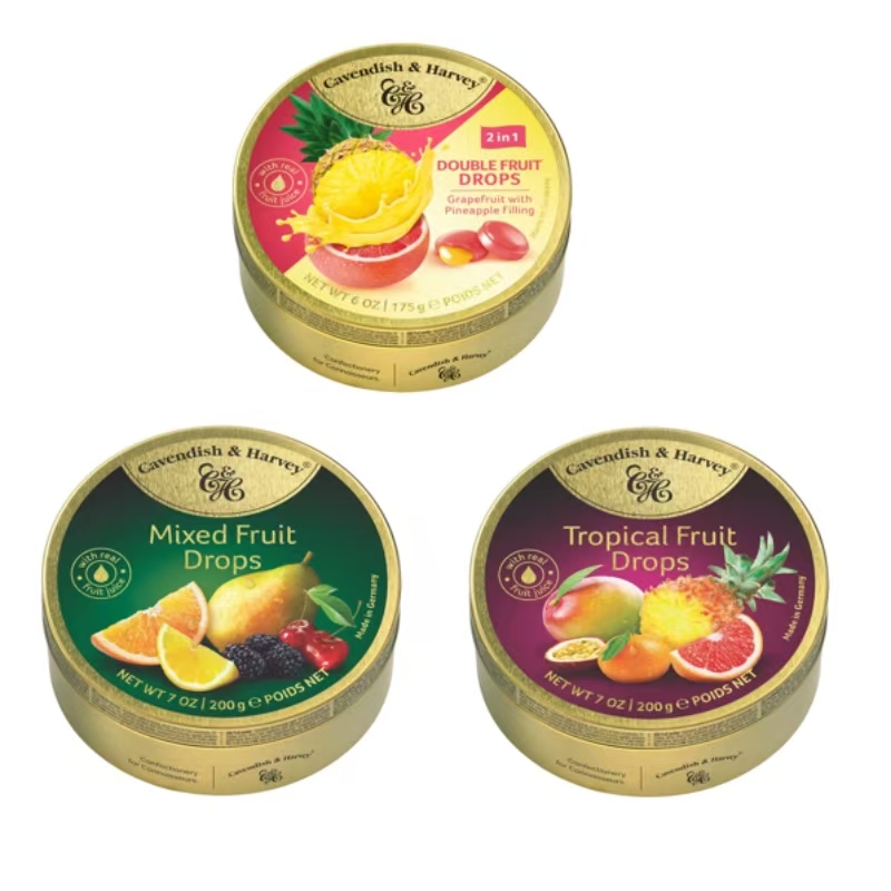 嘉云四季水果味糖*1+嘉云热带杂果味糖*1+嘉云菠萝味夹心葡萄柚味糖*1 3盒装 玫瑰金