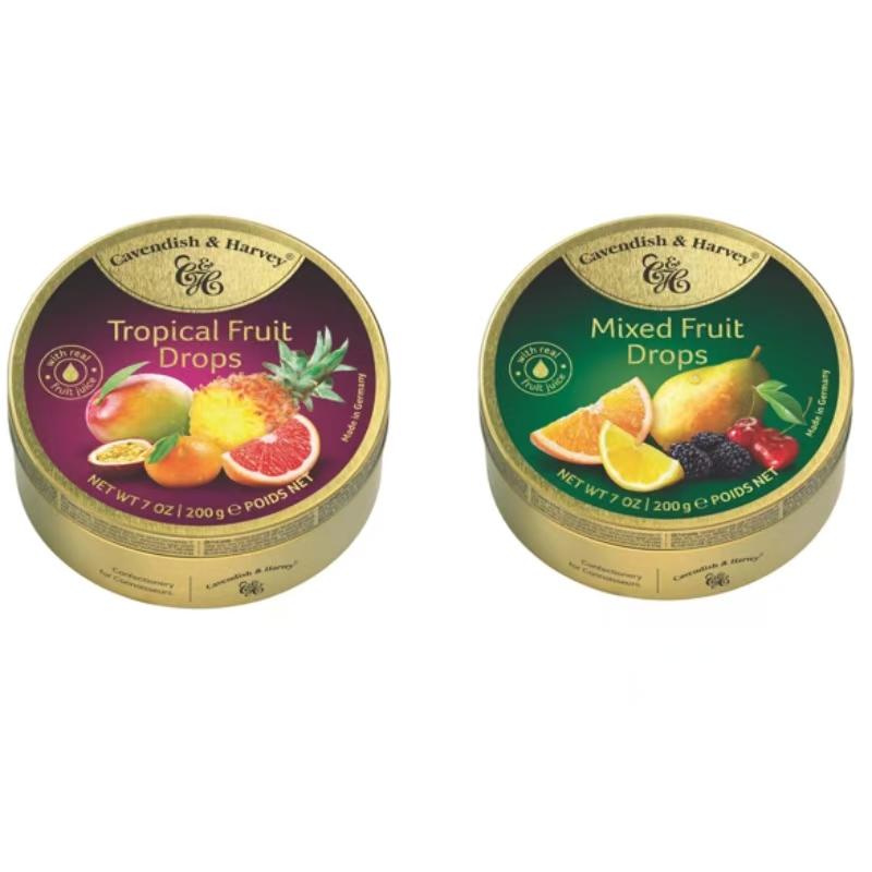 嘉云热带杂果味糖*1+嘉云四季水果味糖*1 2盒装 玫瑰金