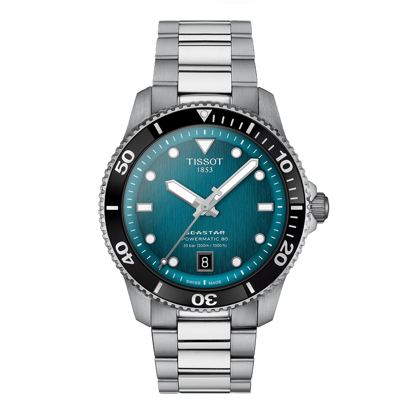 TISSOT天梭 海星1000系列运动机械钢手表男表T120.807.11.091.00（单位1块） 绿色