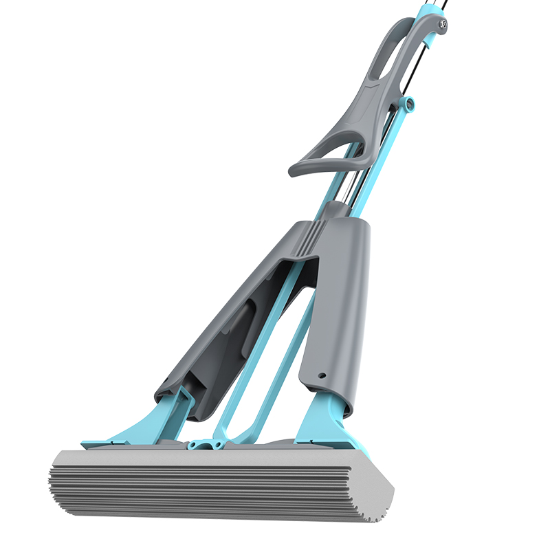 世家 21911胶棉拖把33*134cm加宽胶棉头对折式挤水 魔力大对折拖把（单位：把） 浅灰色