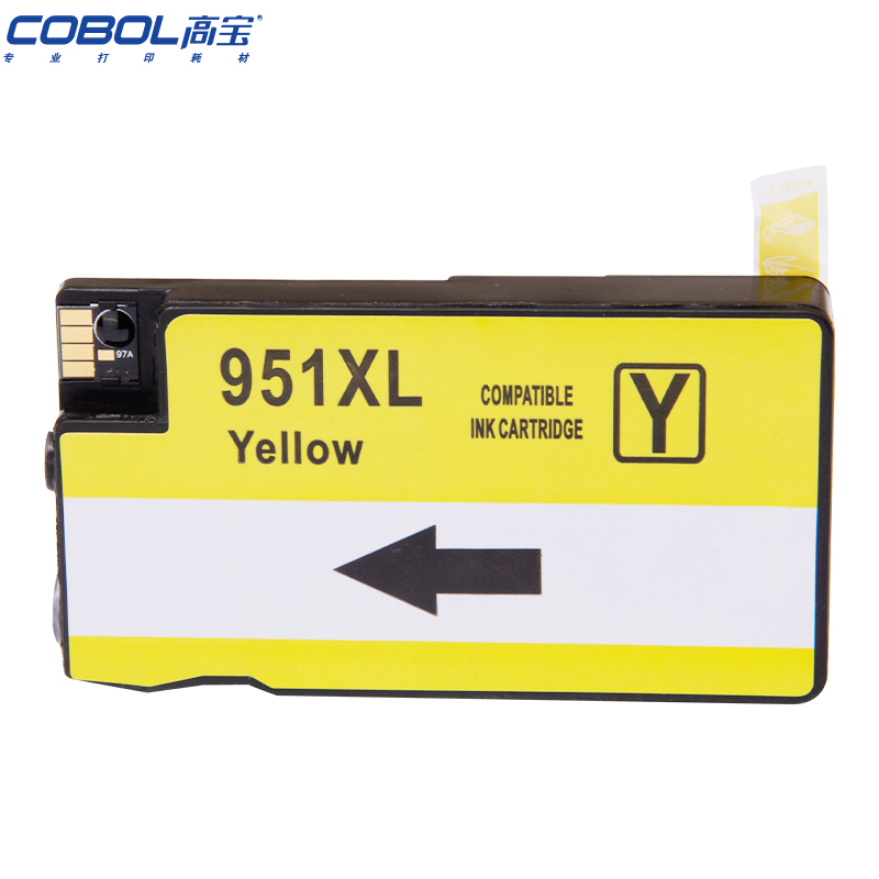高宝(COBOL）951XL Y黄色墨盒 适用惠普HP8100/8600（单位：支） 黄色