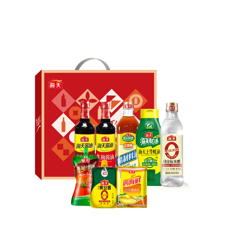 海天&middot;T优生活调味品礼盒-超值装2800ml+1295g（单位：盒） 绿色