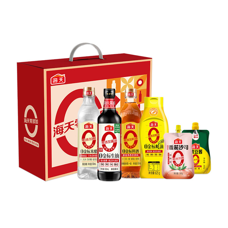 海天&middot;0添加礼盒（实惠装）1500ml+1230g（单位：盒） 绿色