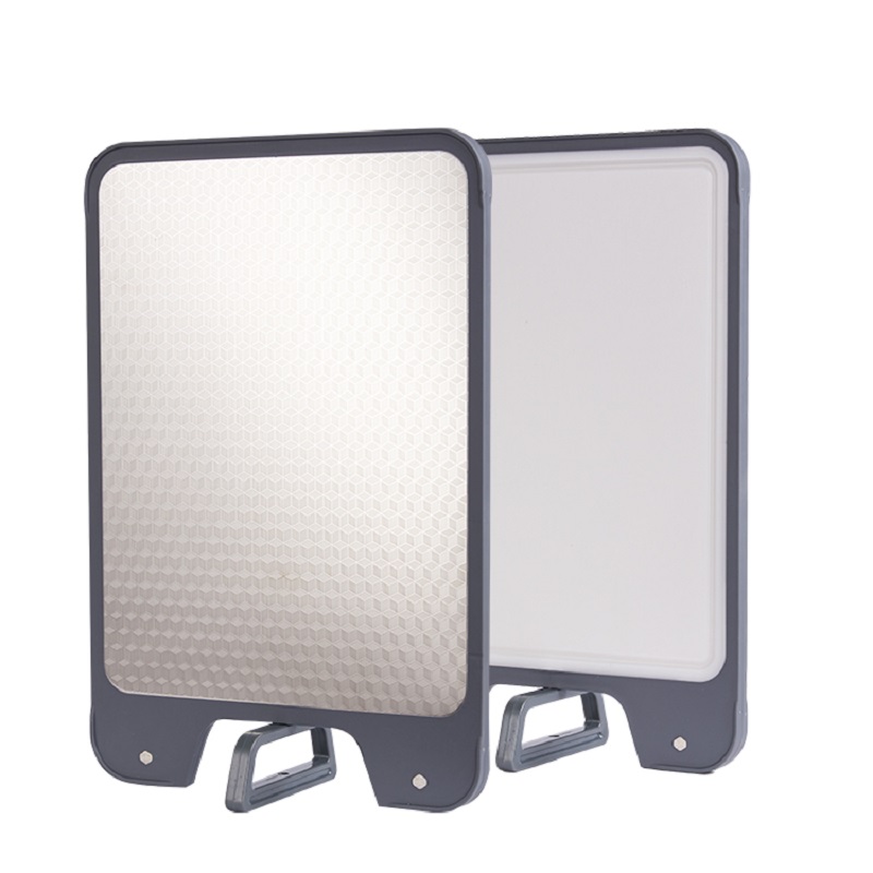 多样屋不锈钢抗菌PE双面砧板 27*47cm（单位：块） 银色