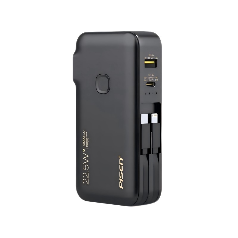 品胜 双自带线移动电源22.w快充电霸二合一带插头10000毫TS-D312单位：个 魔幻黑