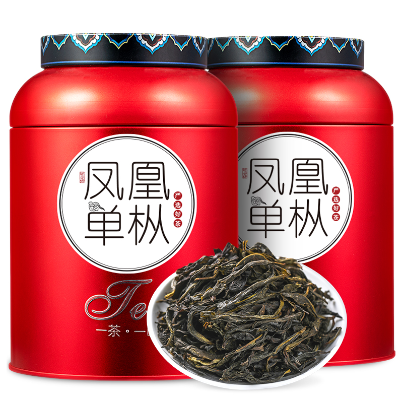 天洲溪浓香型正宗潮州鸭屎香凤凰单枞300g2罐茶叶 豆沙色