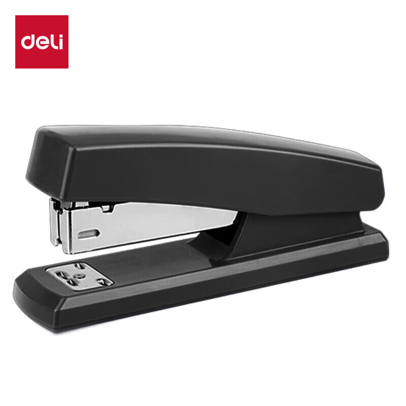 得力(deli)20页经典耐用订书机/订书器(适用12#钉) 黑色0425 个 黑色