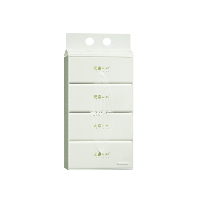 无染竹纤维抽纸115抽4层（尊享装）4包/提 竹浆本色