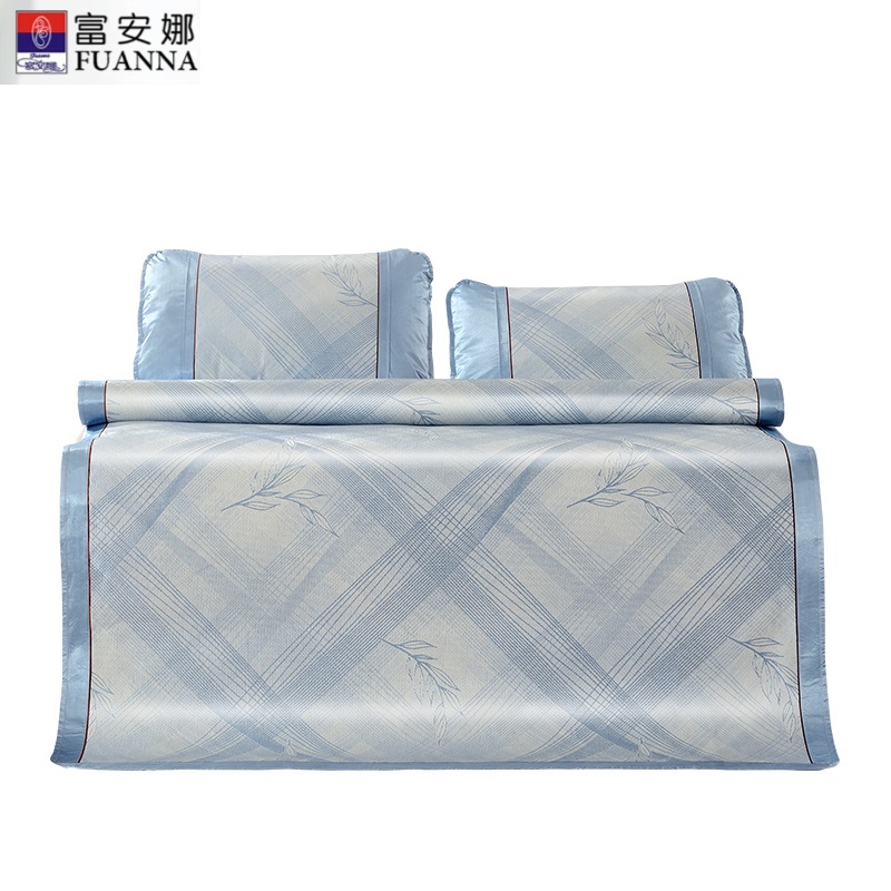 富安娜 713102693 180*200cm 凉席三件套 蓝色（单位：套）