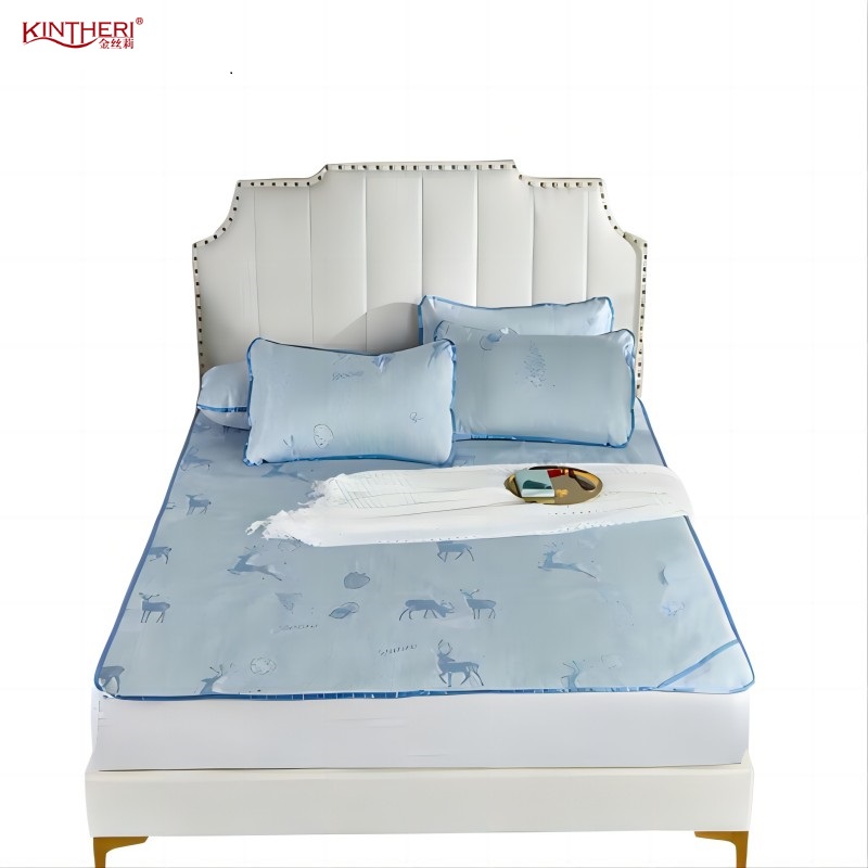 金丝莉 金银花冰丝席 JX-1229   150&times;195cm（套） 天蓝色