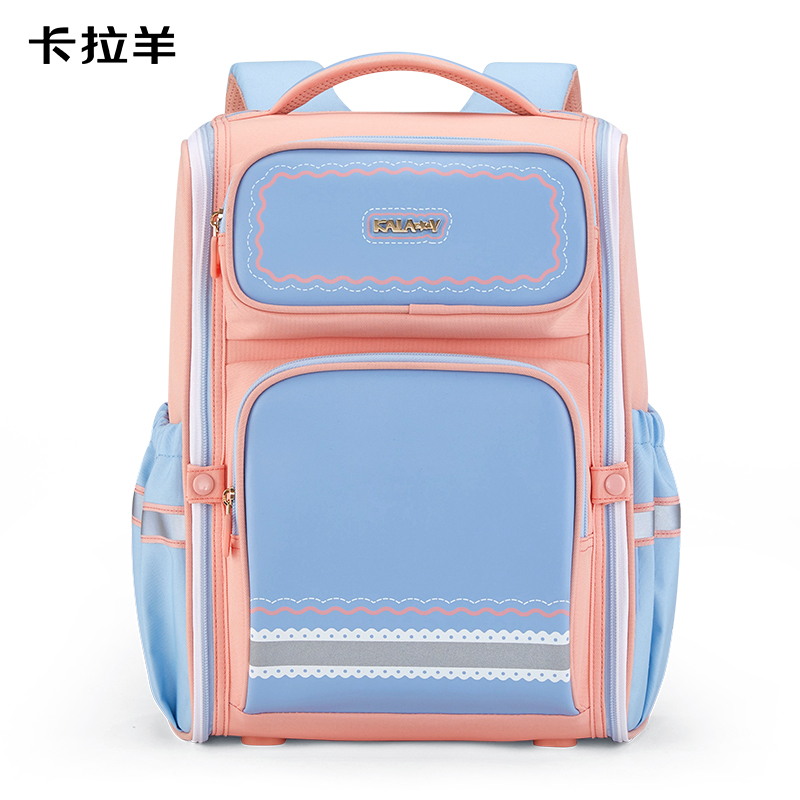 卡拉羊5维防下坠小学生4-6年级功能儿童立体减负书包（单位：个） 天蓝