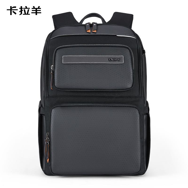 卡拉羊减震气囊立体防下坠大容量商务电脑双肩包(单位：个） 曜石黑