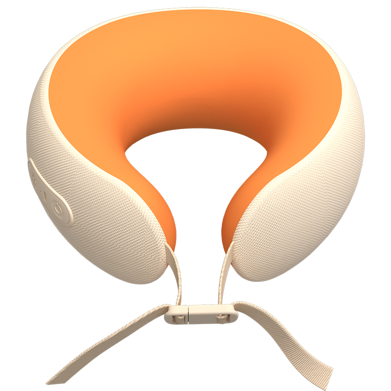 和正（HEZHENG）家用U型枕热敷护颈仪 颈椎按摩器HZ-U7（单位：个） 活力橙