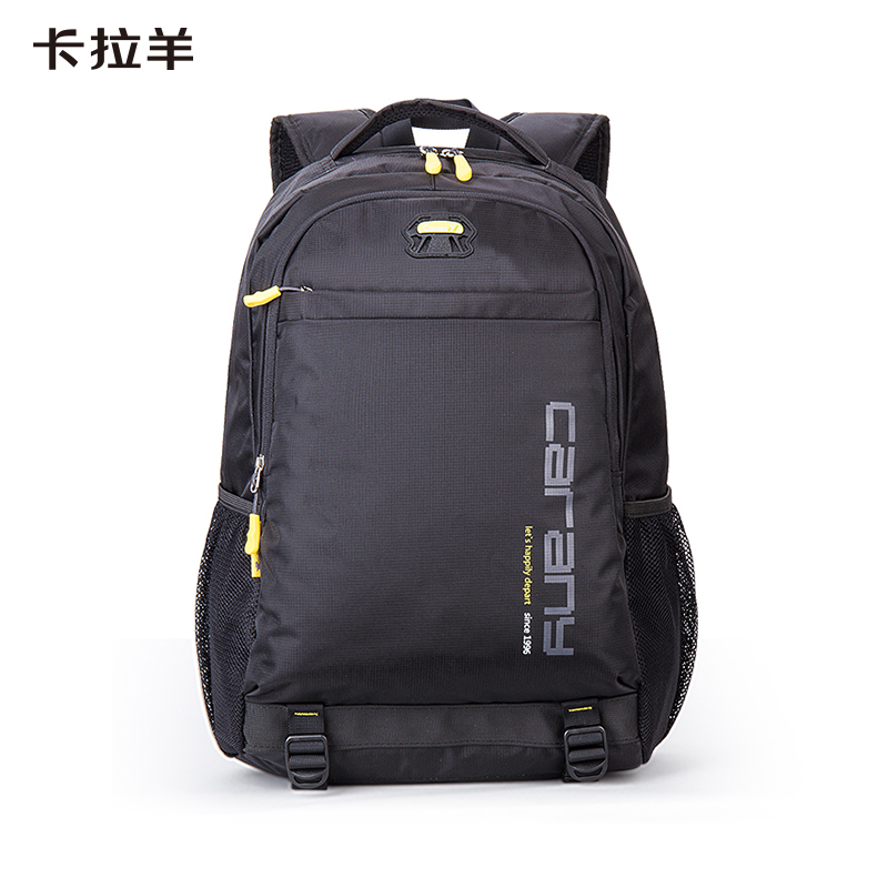 卡拉羊经典款超轻大容量多隔层休闲双肩包（单位：个) 黑色