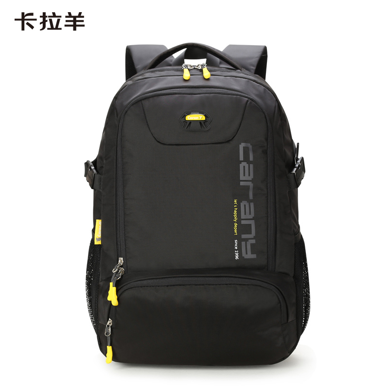 卡拉羊CX5566经典款超轻大容量多隔层休闲双肩包（单位：个） 黑色