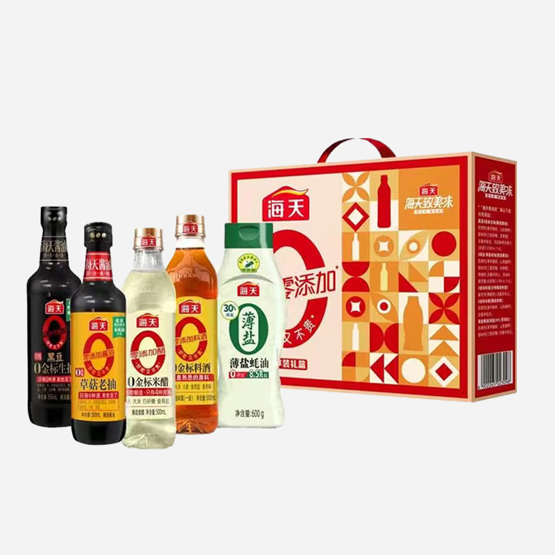 海天&middot;0添加礼盒（乐享装）2000ml+600g（单位：盒） 绿色