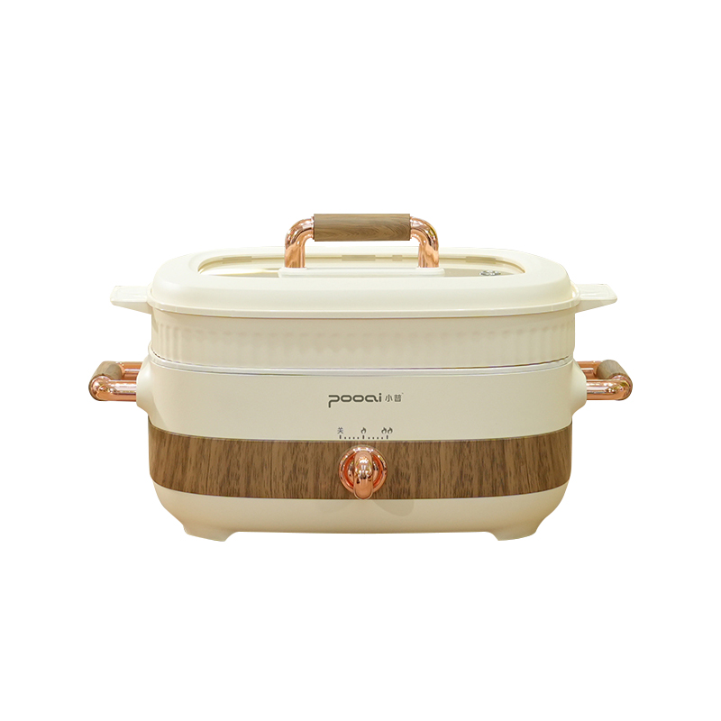 小普（POOAI）多功能电锅 XD101   3.5L 电火锅  带蒸笼*1（单位：台） 象牙色