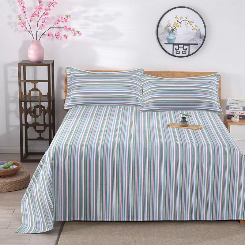 沫兰迪家用三件套纯棉老粗布 老粗布三件套&mdash;平湖蓝调- MLD1LCB-005（单位：套）） 混色 其它颜色