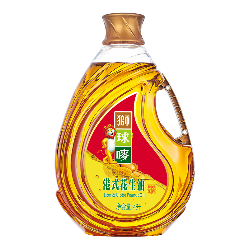 狮球唛 港式花生油4L 单位：瓶 金色