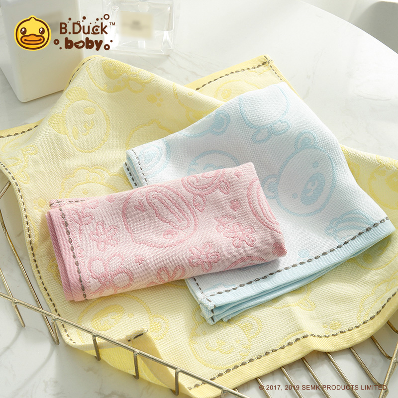 B.Duck baby小黄鸭纱布方巾三条装036/35*34cm*3(单位:份) 混色