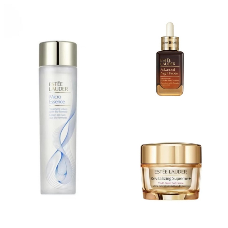 雅诗兰黛 蓝色原生液200ml+智妍面霜75ml+特润精华50ML 抗衰老3件套 单位：瓶 自然色