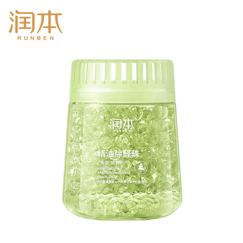 润本（RUNBEN） 240g 精油除臭除甲醛珠-青松香 （单位：瓶） 柠绿色