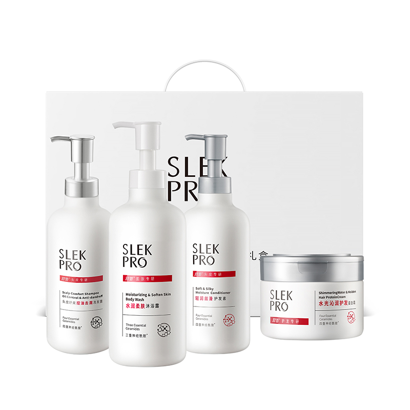 舒蕾PRO 四件套（洗发露430ml+沐浴露430ml+护发素430ml+护发蛋白霜300ml）套 白色