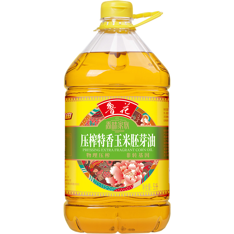 鲁花香味家族玉米胚芽油5L（单位：桶） 绿色