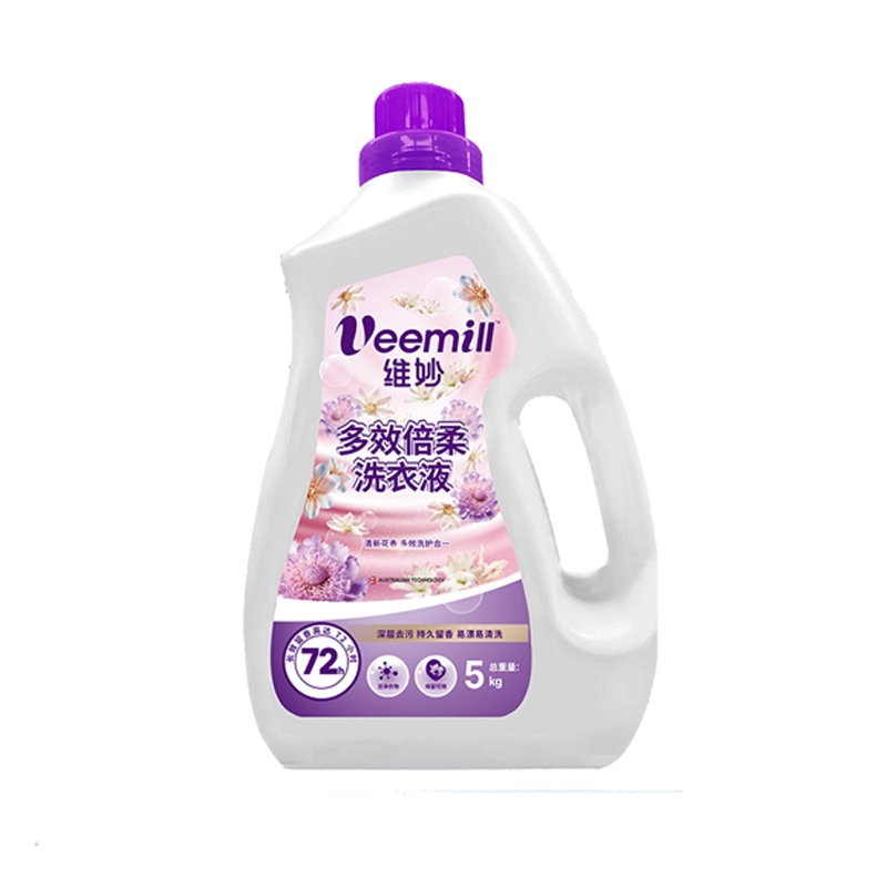 维妙 多效倍柔洗衣液5KG/瓶（单位：瓶） 紫色
