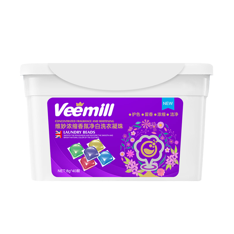 维妙浓缩香氛净白洗衣凝珠40颗*8g/盒 紫色