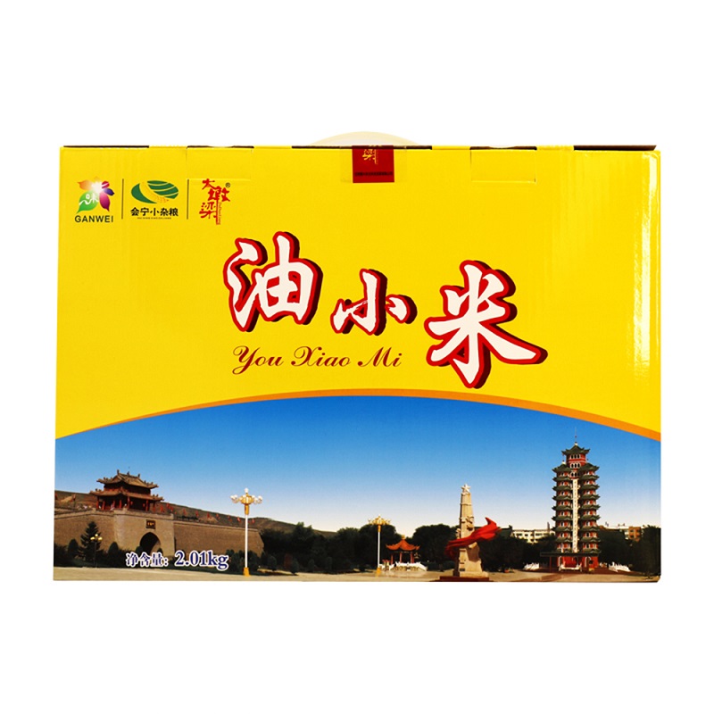 大墩梁 会宁油小米黄小米2.01kg礼盒装(单位：盒) 香槟黄
