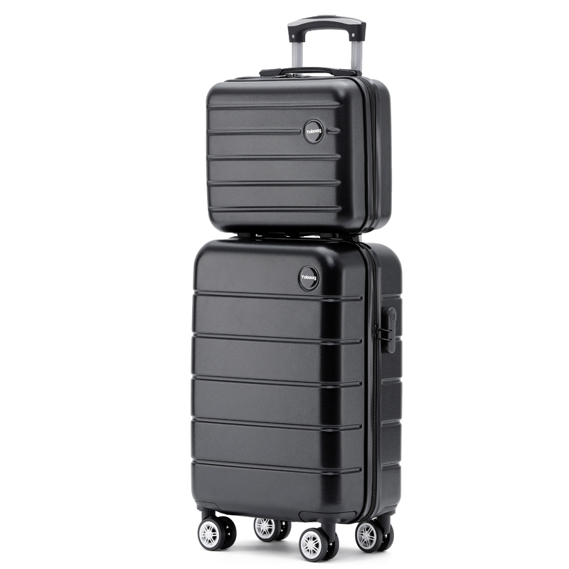 途帮(TOBOOG)商务可登机子母行李箱2102 黑色/套 曜石黑 20寸