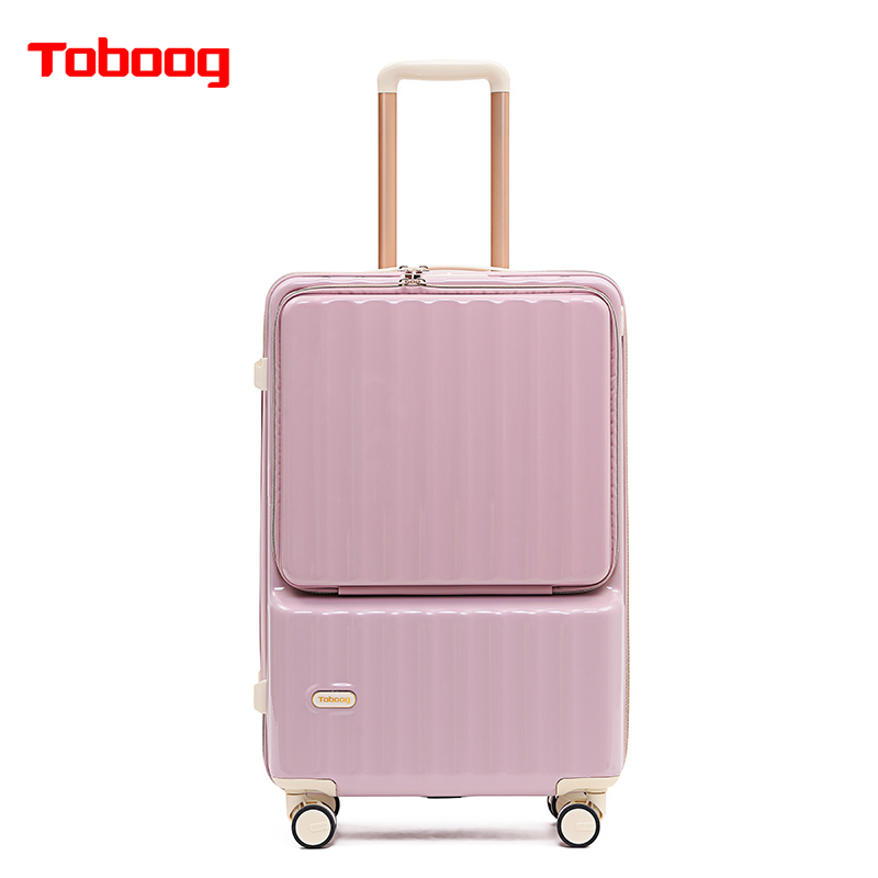 途帮（TOBOOG）前开盖多功能行李箱2109  20寸/个 佳人粉 20寸