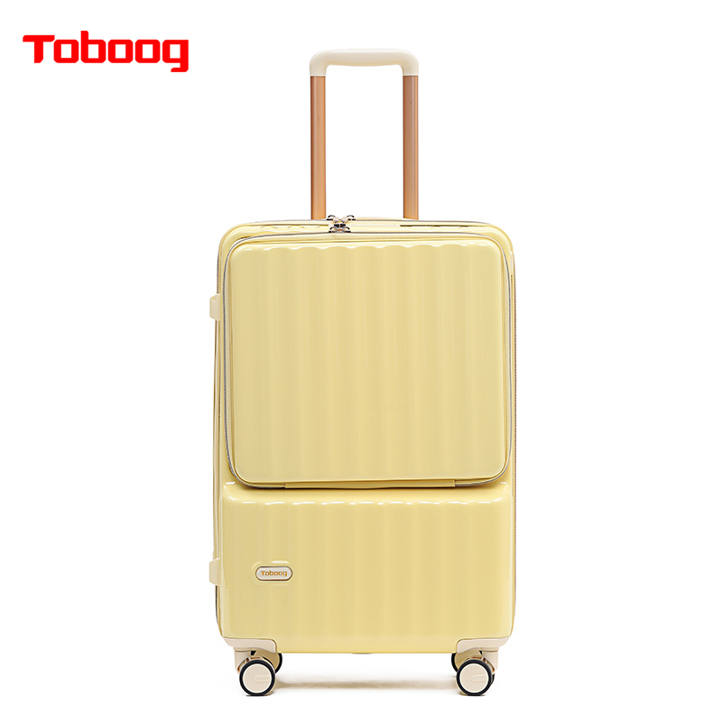 途帮（TOBOOG）前开盖多功能行李箱2109  24寸/个 柠檬黄 24寸