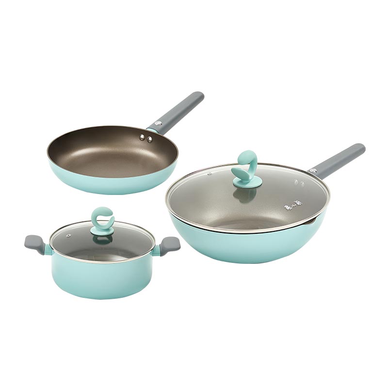 张小泉 钛金鱼纹三件套C35770100（单位：套） 深蓝色