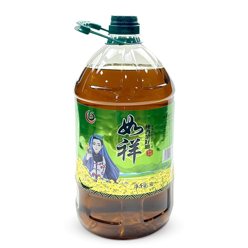 如详经典浓香型菜籽油 5L（单位：桶） 柠绿色