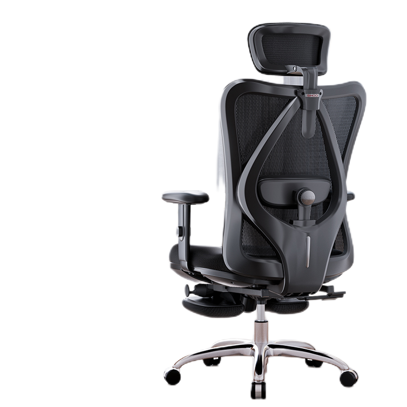 西昊 M18 人体工学电脑椅子家用人工力学座椅转椅撑腰护背办公椅 M18黑网 脚踏单位：张 黑色