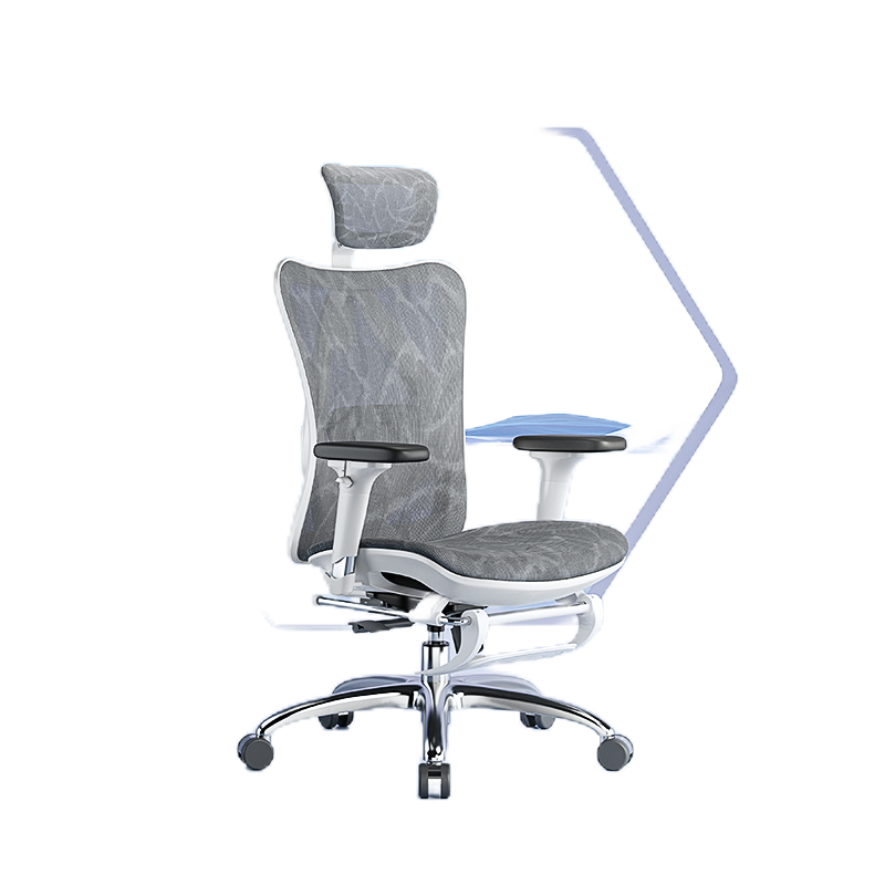 西昊M57人体工学椅电脑椅电竞椅办公椅子老板椅人工力学座椅久坐 脚踏单位：张 灰色