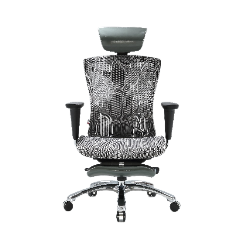 西昊V1大体型人体工学椅电脑椅子老板办公椅网布转椅人工力学座椅 脚踏单位：张 灰色