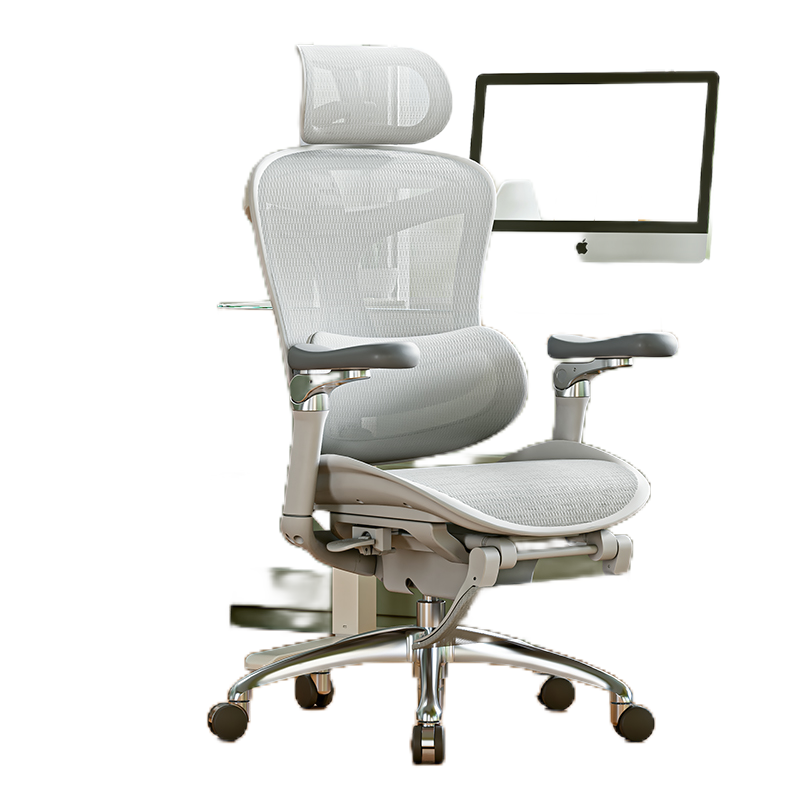 西昊Doro C300人体工学椅 电脑椅子可躺办公椅人工力学座椅家用电竞椅 脚踏单位：张 浅灰色