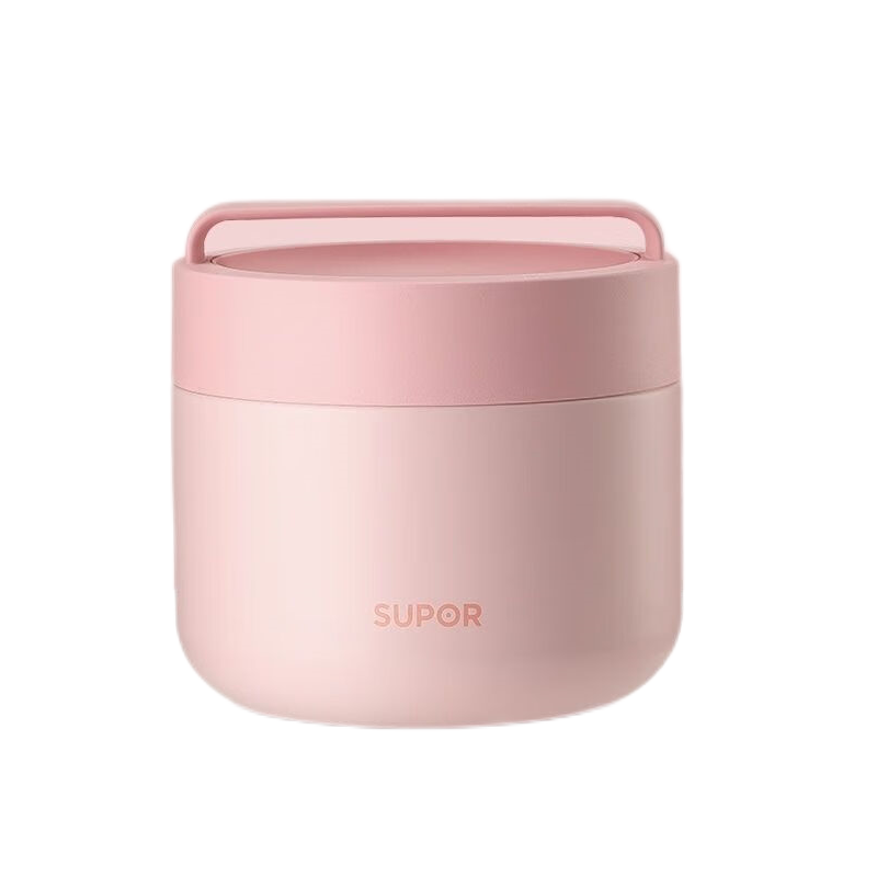 苏泊尔（SUPOR）KC115FL10保温饭盒316L不锈钢便当盒1150ML分格款（个） 蜜桃粉