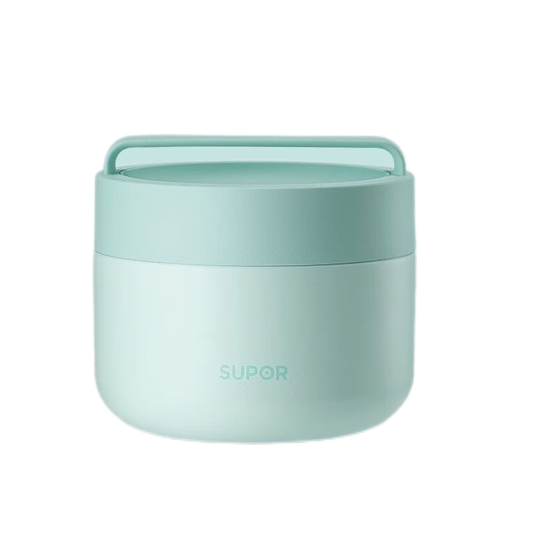 苏泊尔（SUPOR）KC115FL10保温饭盒316L不锈钢便当盒1150ML分格款（个） 薄荷绿