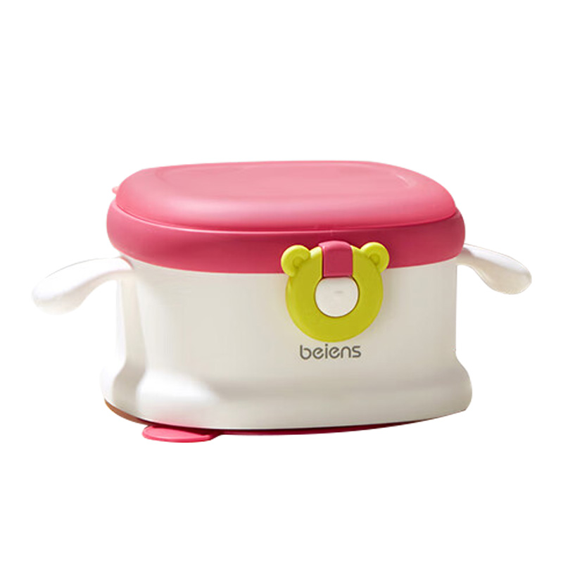 贝恩施儿童方形保温碗WB0259（单位：个） 红色