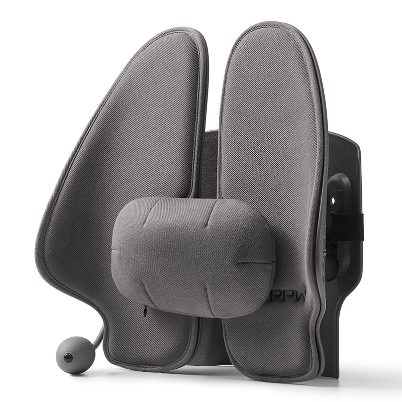 PPW人体工学靠垫护腰靠垫升级气动款苍劲灰(430*410*185mm)/个 苍劲灰