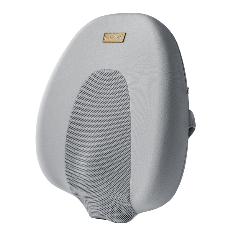 PPW贝壳靠垫护腰靠垫竹炭打孔款海岩灰(410*460*110mm)/个 海岩灰